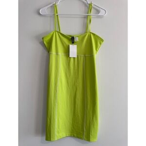 Summer dress H&M Divided Mini Women M Lime Green Bodycon Festival y2k streetwear